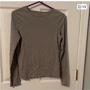 Girls Grey long sleeve tee Sz XL